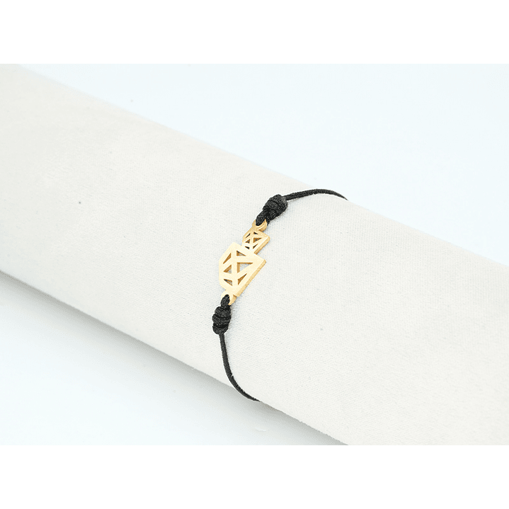 PULSERA DORADA ACERO CENTRO HILO 17 2