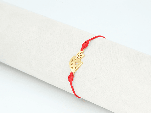 PULSERA DORADA ACERO CENTRO HILO 17