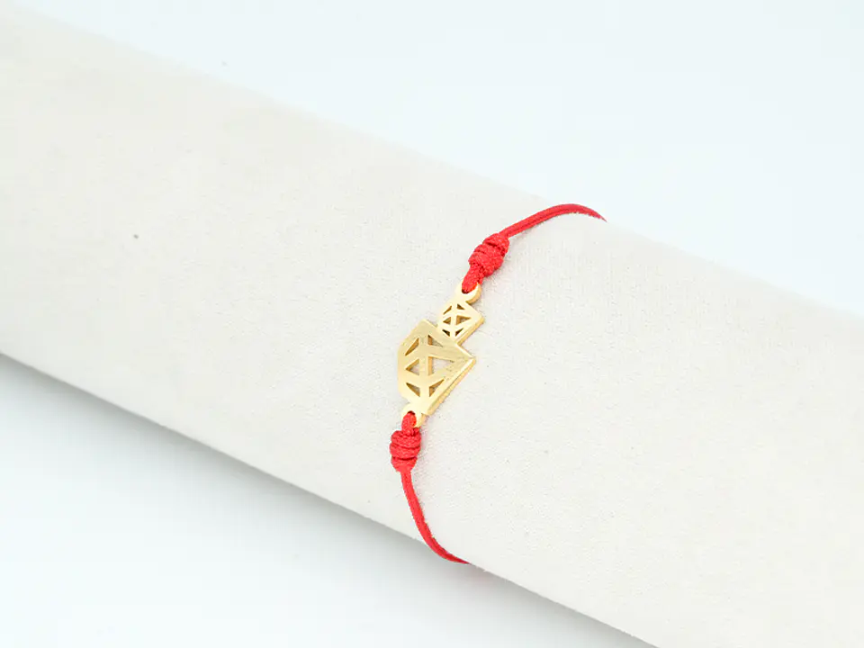 PULSERA DORADA ACERO CENTRO HILO 17 1