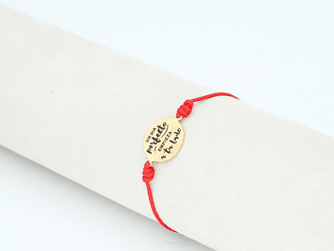 PULSERA DORADA ACERO CENTRO HILO 27