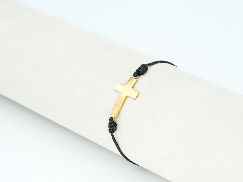 PULSERA DORADA ACERO CENTRO HILO 261 2