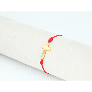 PULSERA DORADA ACERO CENTRO HILO 261