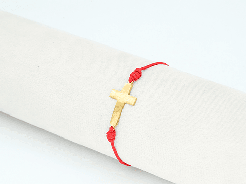 PULSERA DORADA ACERO CENTRO HILO 261