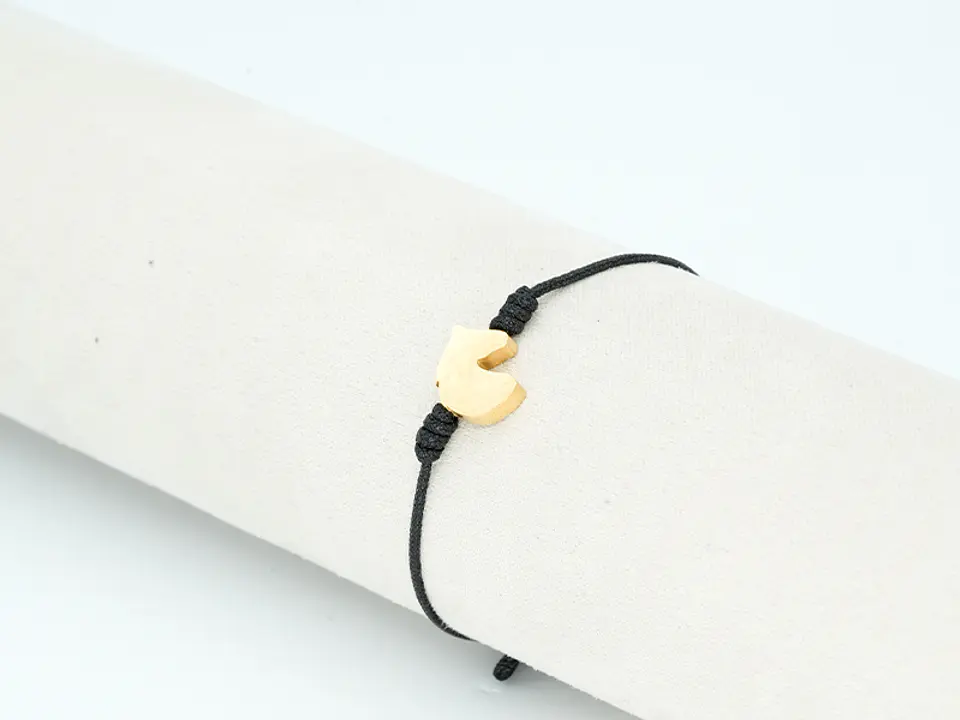 PULSERA DORADA ACERO CENTRO HILO 136 2