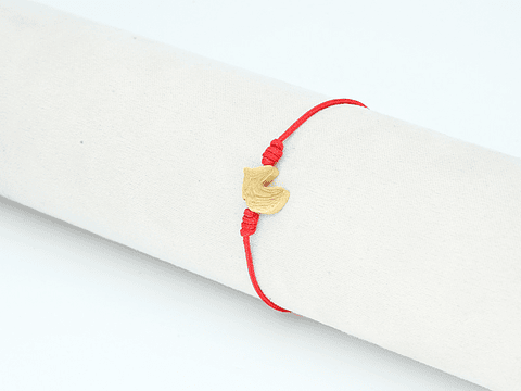 PULSERA DORADA ACERO CENTRO HILO 136