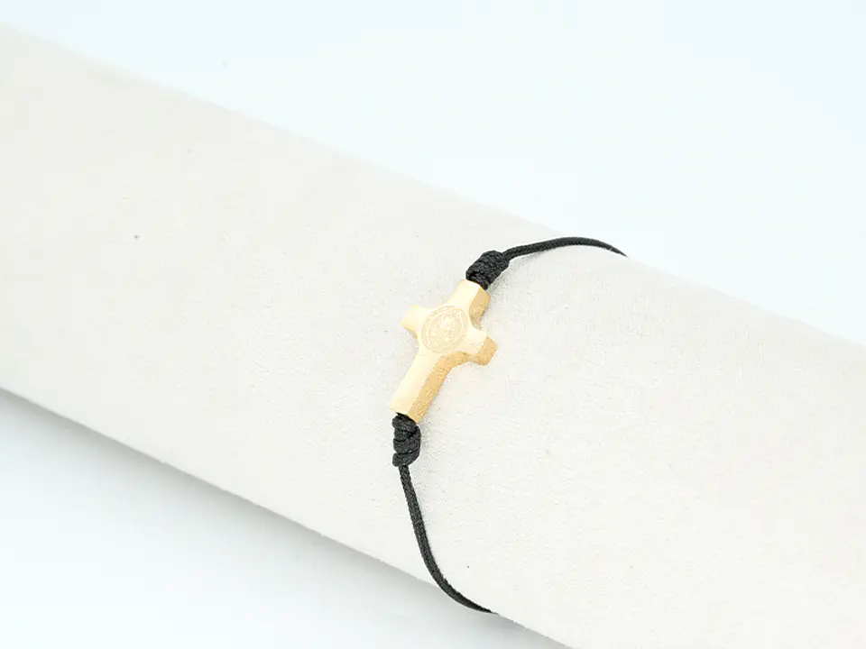 PULSERA DORADA ACERO CENTRO HILO 263 2