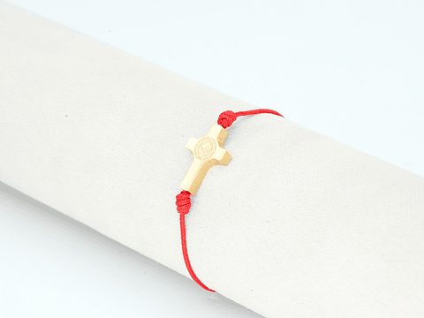 PULSERA DORADA ACERO CENTRO HILO 263