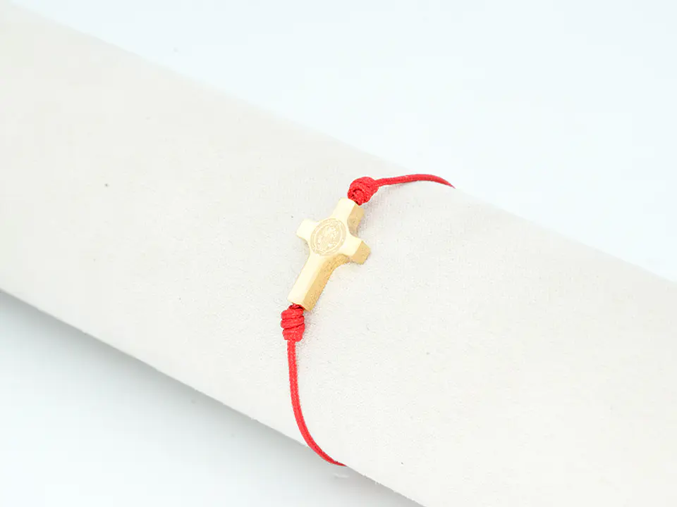 PULSERA DORADA ACERO CENTRO HILO 263 1