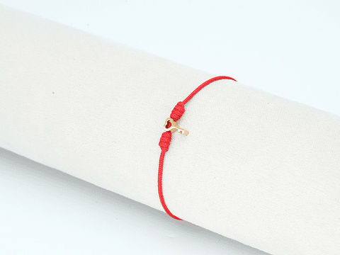 PULSERA DORADA ACERO CENTRO HILO 142