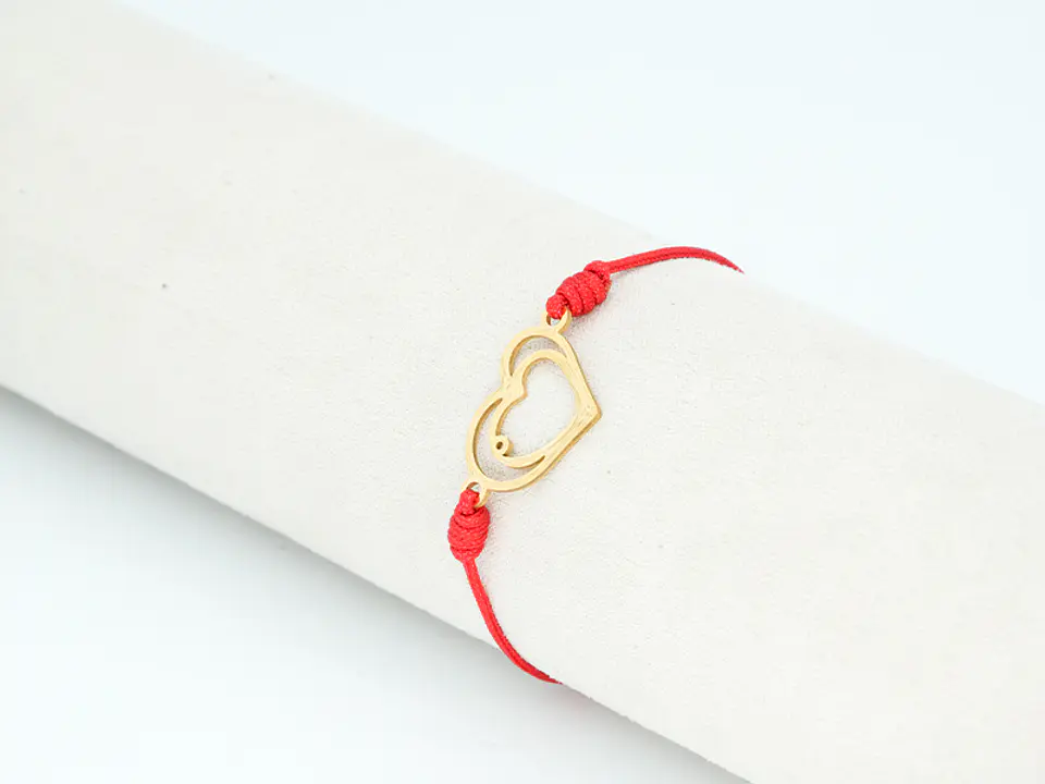 PULSERA DORADA ACERO CENTRO HILO 225 1