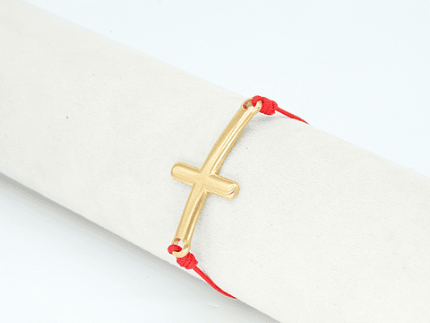 PULSERA DORADA ACERO CENTRO HILO 34