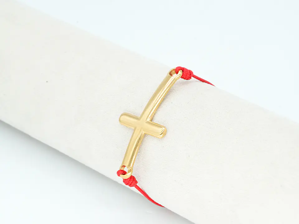 PULSERA DORADA ACERO CENTRO HILO 34 1