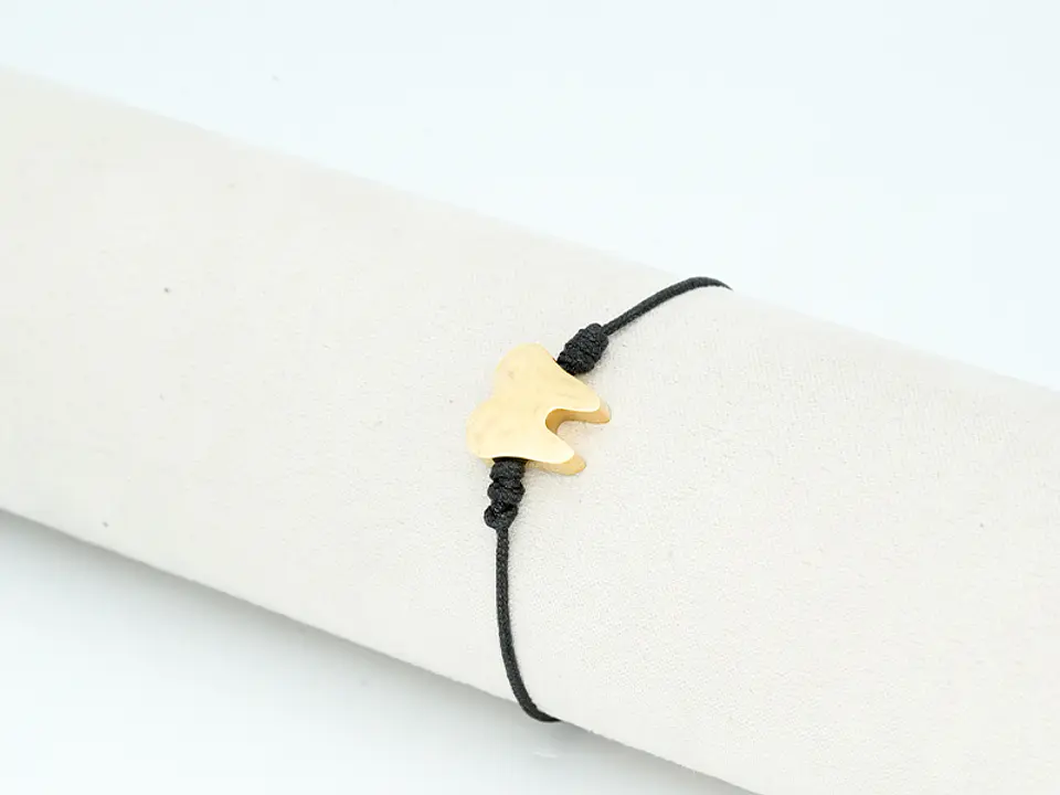PULSERA DORADA ACERO CENTRO HILO 111 2