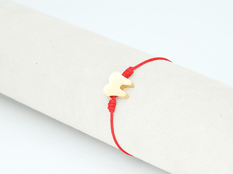 PULSERA DORADA ACERO CENTRO HILO 111