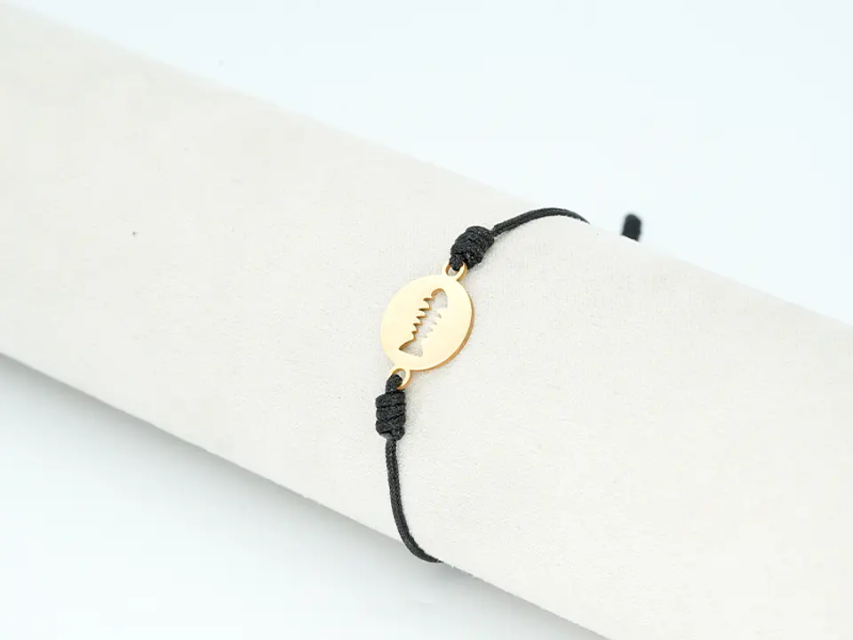 PULSERA DORADA ACERO CENTRO HILO 215 2