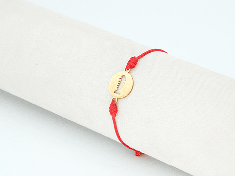 PULSERA DORADA ACERO CENTRO HILO 215