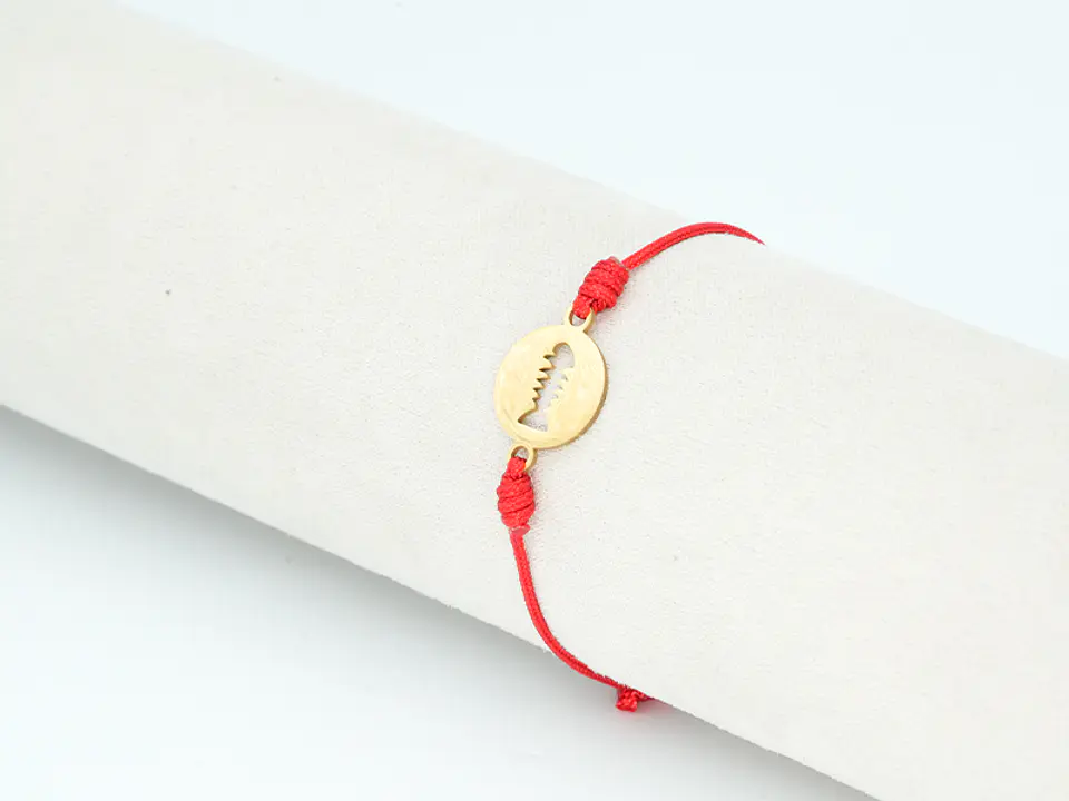 PULSERA DORADA ACERO CENTRO HILO 215 1