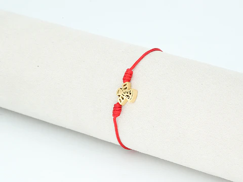 PULSERA DORADA ACERO CENTRO HILO 79