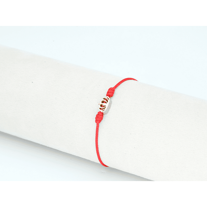 PULSERA DORADA ACERO CENTRO HILO 80 1