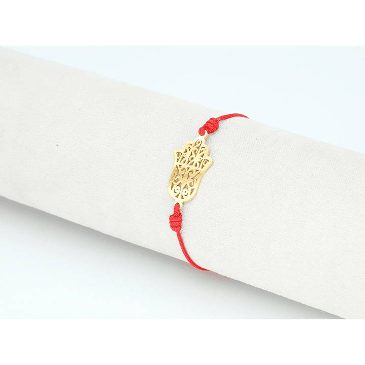 PULSERA DORADA ACERO CENTRO HILO 10 1