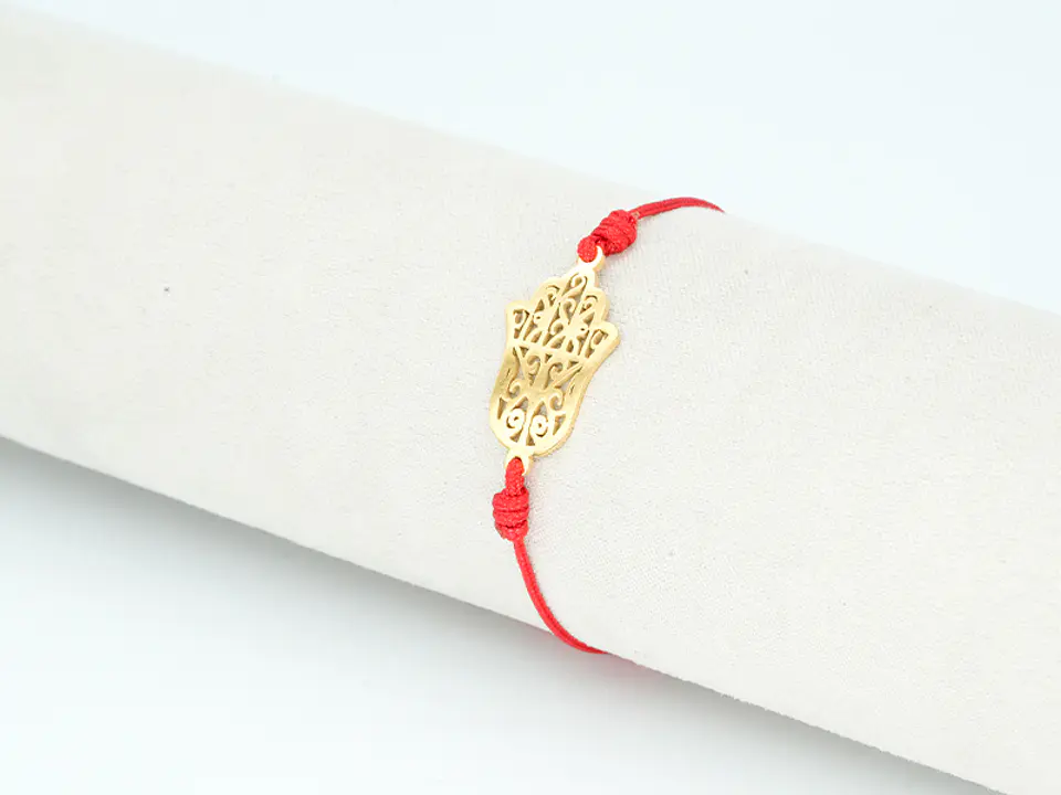 PULSERA DORADA ACERO CENTRO HILO 10 1