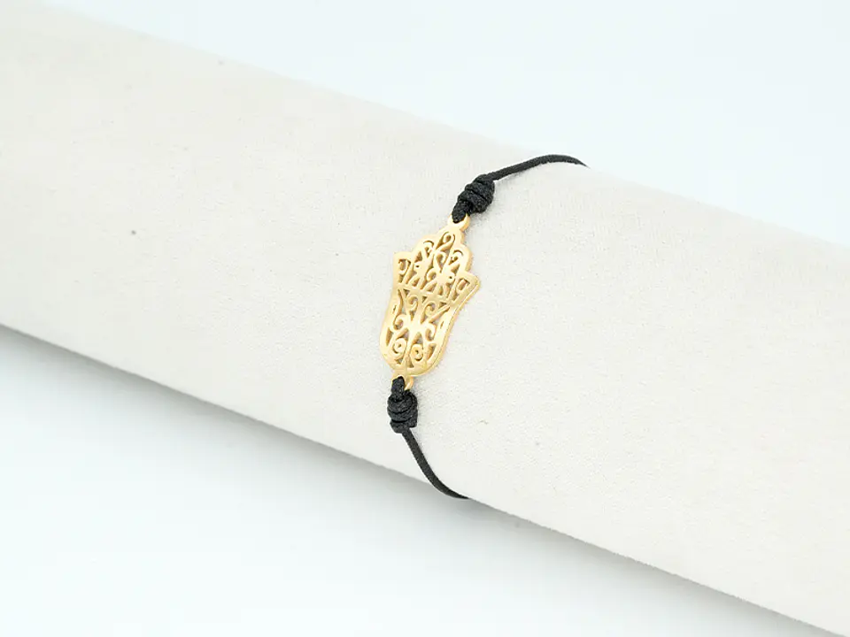 PULSERA DORADA ACERO CENTRO HILO 10 2
