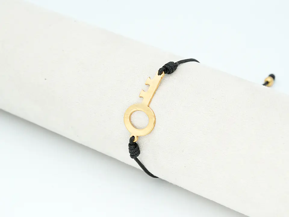 PULSERA DORADA ACERO CENTRO HILO 10 2