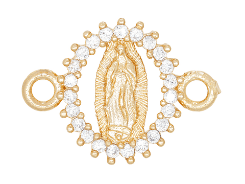 ORO LAMINADO 18K SEPARADOR GUADALUPE BORDE 17*12.5MM