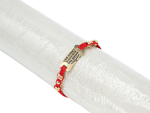 PULSERA ORO GOLFI HILO ROJO 583