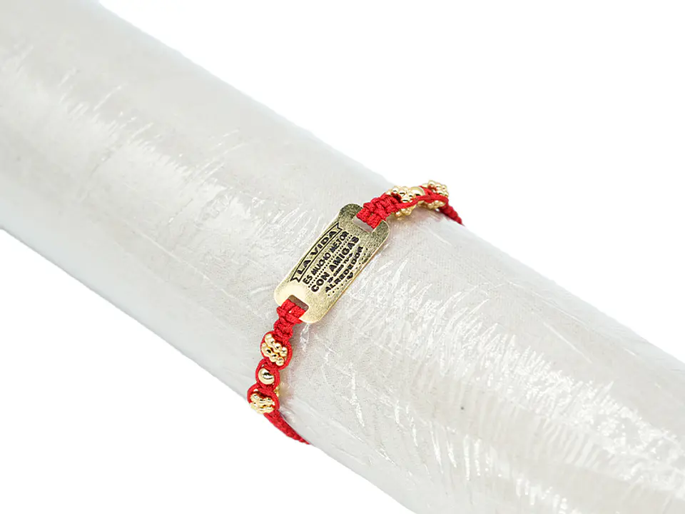 PULSERA ORO GOLFI HILO ROJO 583 1