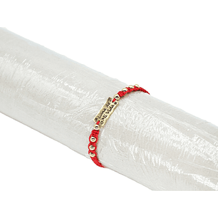 PULSERA ORO GOLFI HILO ROJO 753