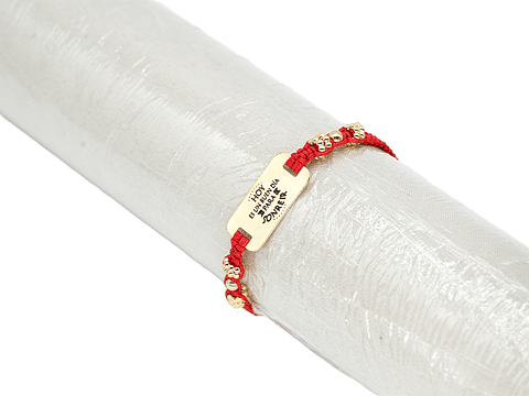 PULSERA ORO GOLFI HILO ROJO 595