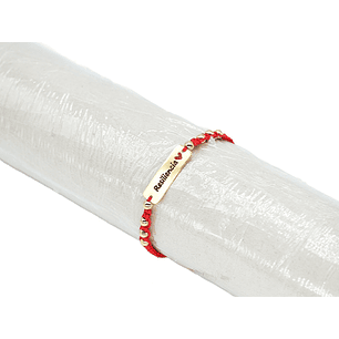 PULSERA ORO GOLFI HILO ROJO 752