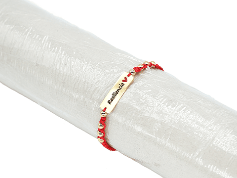 PULSERA ORO GOLFI HILO ROJO 752