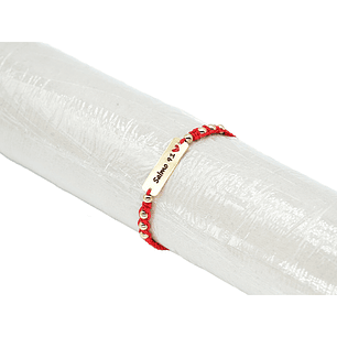 PULSERA ORO GOLFI HILO ROJO 743