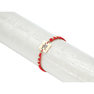 PULSERA ORO GOLFI HILO ROJO 827