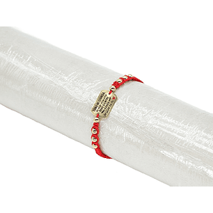 PULSERA ORO GOLFI HILO ROJO 697