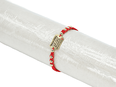 PULSERA ORO GOLFI HILO ROJO 697