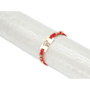 PULSERA ORO GOLFI HILO ROJO 624