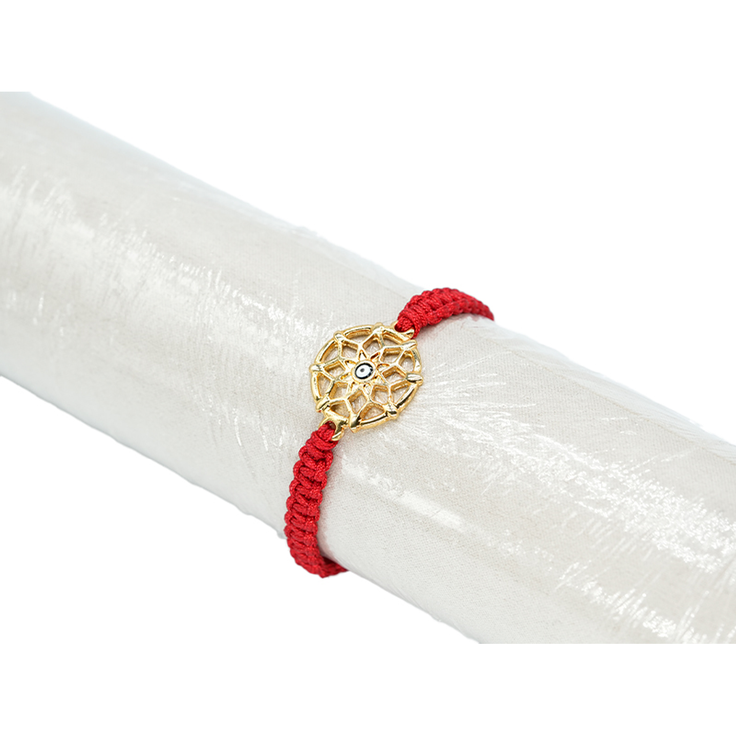 PULSERA SAMAK DORADA HILO ROJO 0534 1