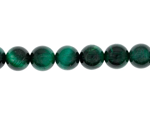 PIEDRA NATURAL LISA OJO DE TIGRE VERDE # 8MM