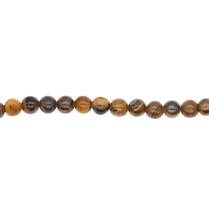 PIEDRA NATURAL LISA OJO DE TIGRE # 4MM 1