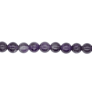 PIEDRA NATURAL LISA AMATISTA # 6MM