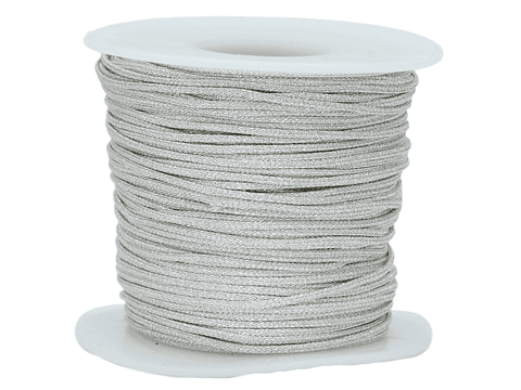 HILO CHINO METALIZADO PLATEADO 1.0MM RROLLO * 50 METROS