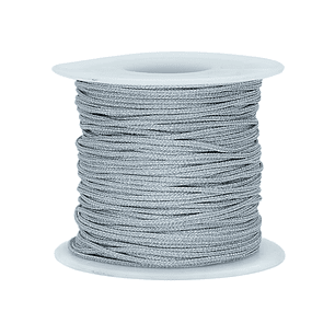 HILO CHINO METALIZADO GRIS PLATEADO 1.0MM ROLLO * 50 METROS