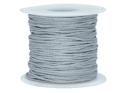 HILO CHINO METALIZADO GRIS PLATEADO 1.0MM ROLLO * 50 METROS