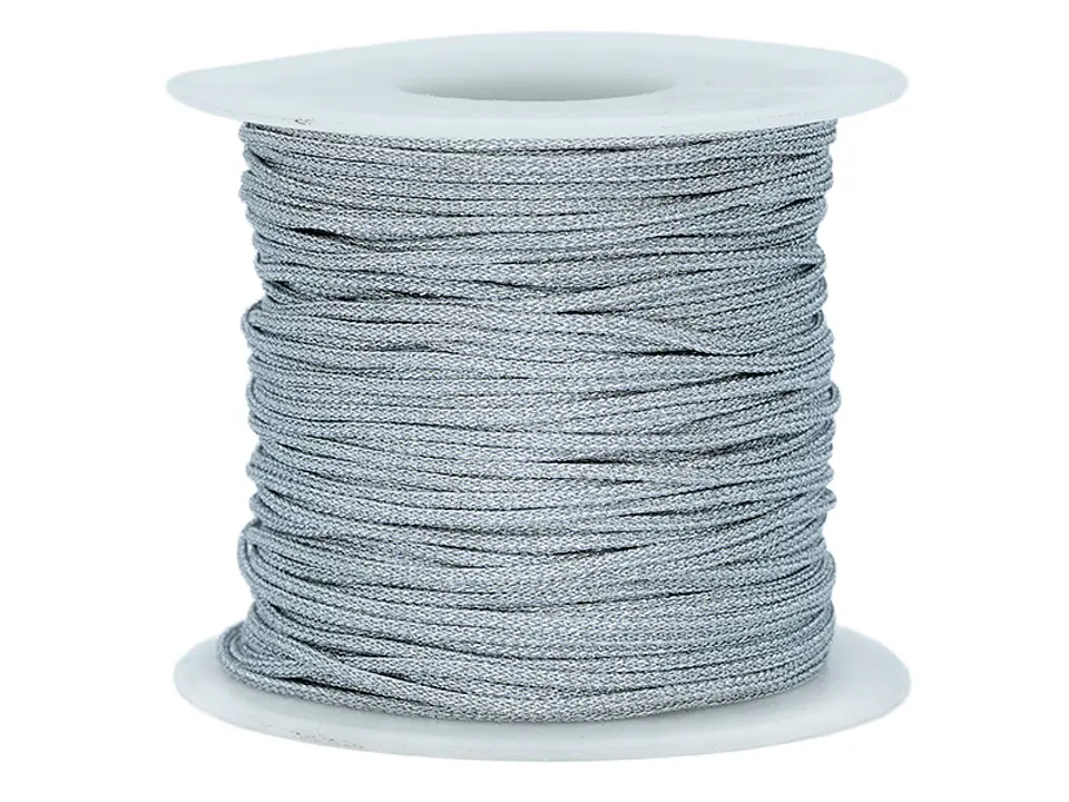 HILO CHINO METALIZADO GRIS PLATEADO 1.0MM ROLLO * 50 METROS 1