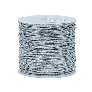 HILO CHINO METALIZADO GRIS PLATEADO 0.8MM RROLLO * 50 METROS