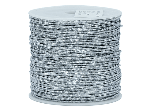 HILO CHINO METALIZADO GRIS PLATEADO 0.8MM RROLLO * 50 METROS