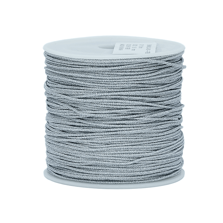 HILO CHINO METALIZADO GRIS PLATEADO 0.8MM RROLLO * 50 METROS 1
